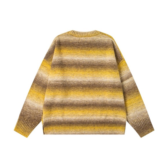 Stussy Women's Striped Crewneck Sweater - Yellow and Brown - Picture 7 of 7